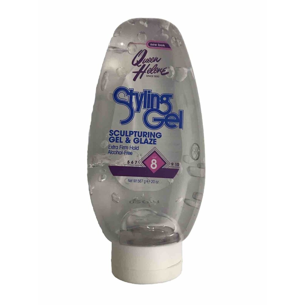1-Queen Helene Styling Gel Sculpturing Gel & Glaze Extra Firm Hold Level 8 20 Oz